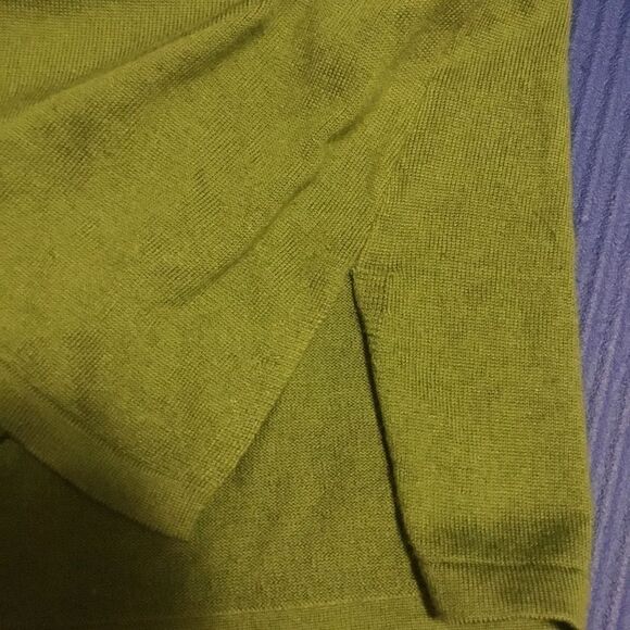 Bebe Beaded Embellished Rhinestone V-neck Silk Cashmere Long Sleeve Shirt XS - Picture 10 of 10